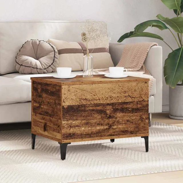 vidaXL Salontafel Oud Hout 60 x 44,5 x 45 cm Bewerkt hout bruin, foto 2