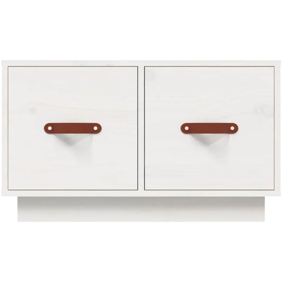 vidaXL Salontafel 60x53x35 cm massief grenenhout wit, foto 3