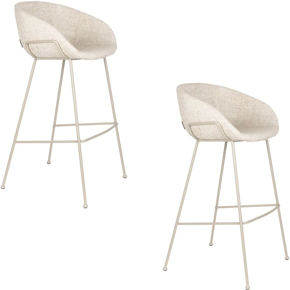 Zuiver Feston barkruk 75 cm beige, foto 2