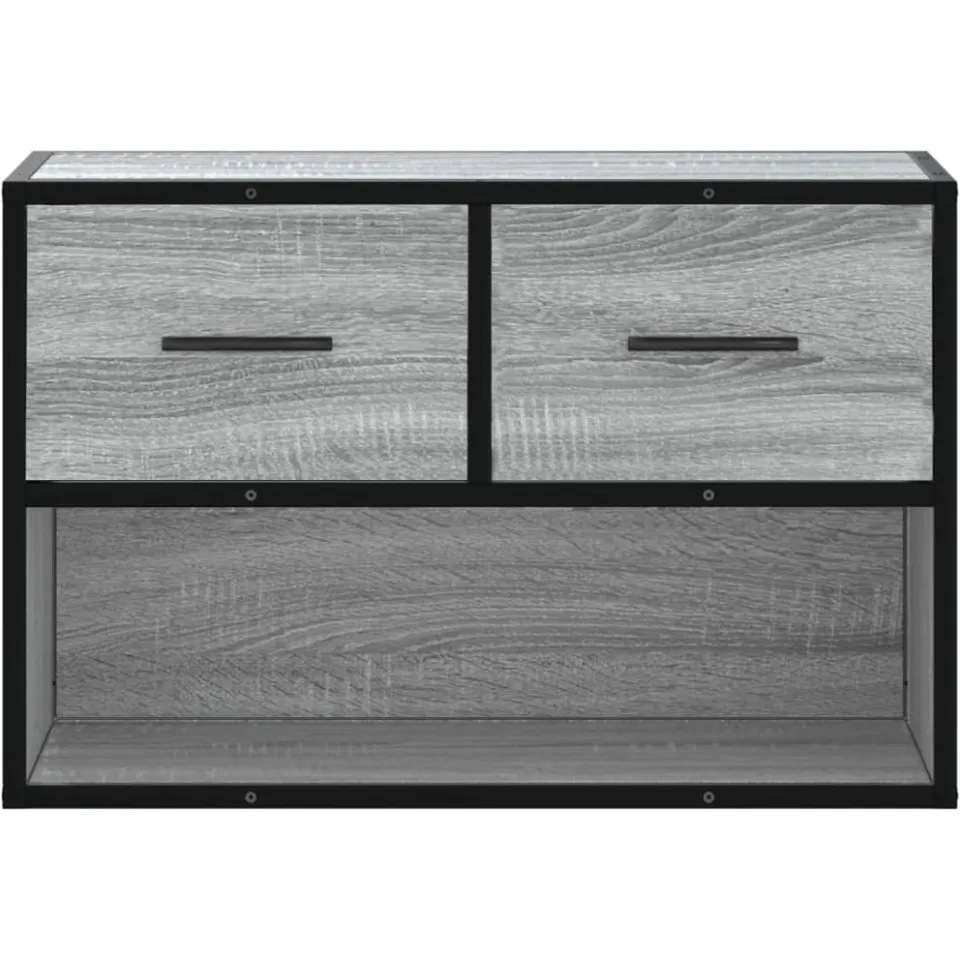 vidaXL Tv-meubel 60x31x39,5 cm bewerkt hout metaal grijs sonoma eiken
