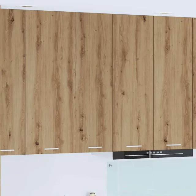 vidaXL Hangkast Artisanaal eiken 30 x 31 x 100 cm Bewerkt hout Bruin