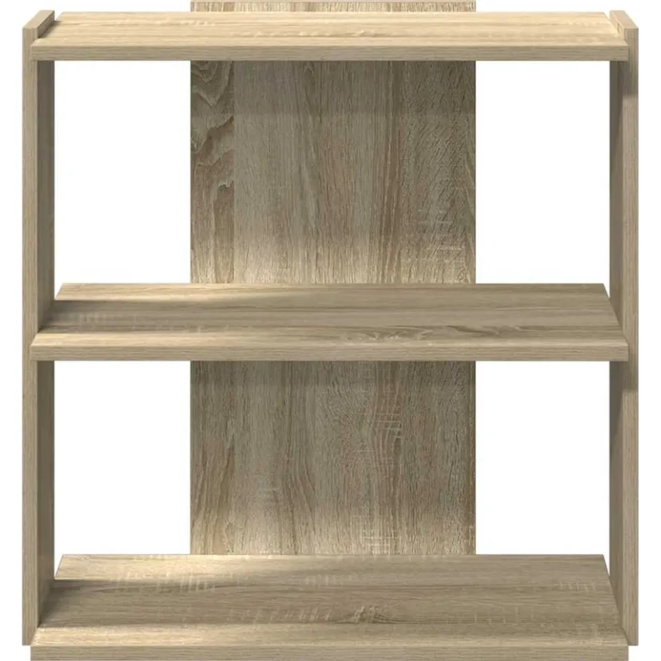vidaXL Boekenkast 3-laags 60x30x60 cm bewerkt hout sonoma eikenkleurig, foto 2