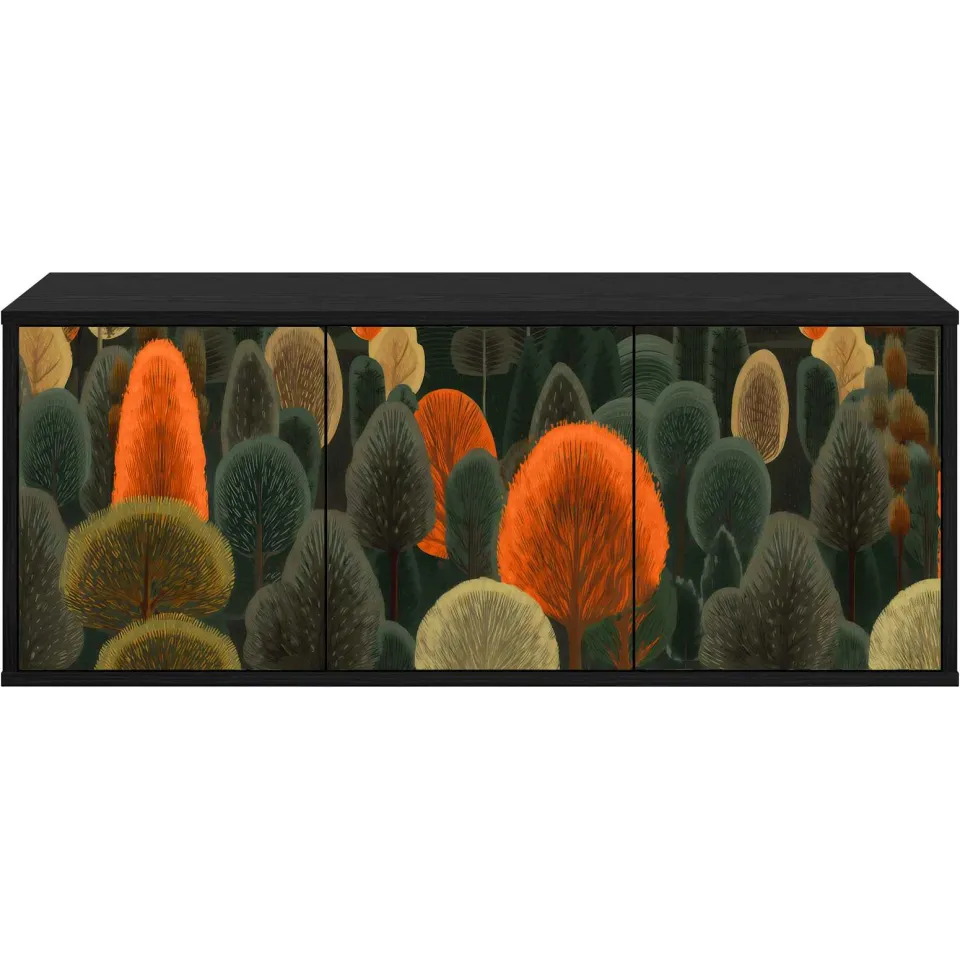 vidaXL Wandgemonteerd tv-meubel ZAANDAM 102 x 33 x 40 cm Zwart eiken, foto 4