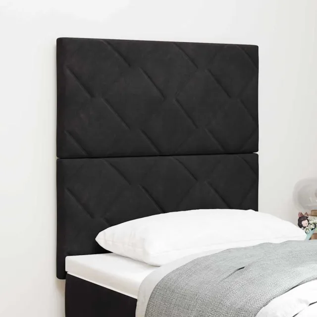 vidaXL Hoofdbord Zwart 80 cm Fluweel