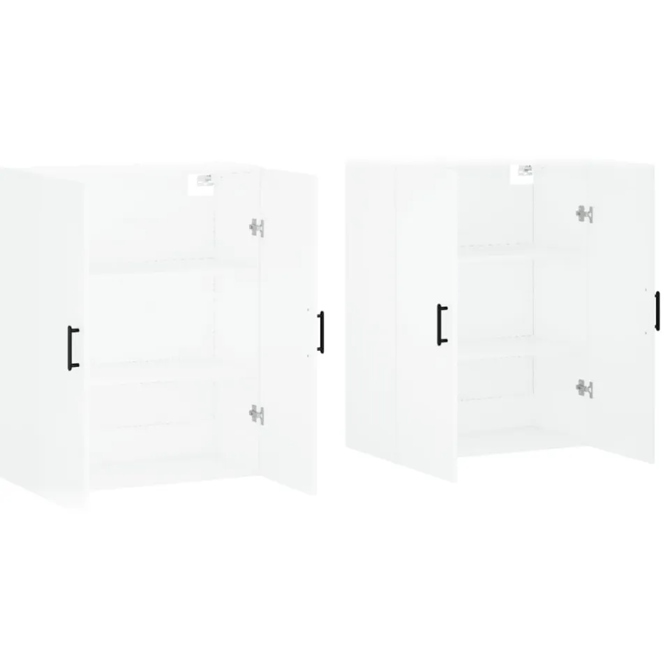 vidaXL Hangkasten 2 st 69,5x34x90 cm wit