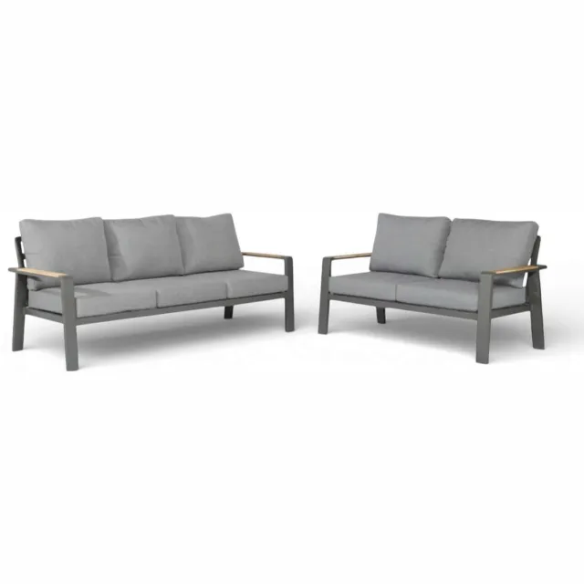 Belito Birmingham Loungeset Nr. 6 – Antraciet Aluminium – 5 Personen