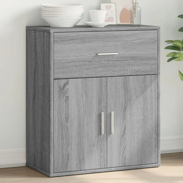 vidaXL Dressoir 60x31x70 cm bewerkt hout grijs sonoma, foto 2