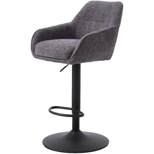 Nordic Home Ellis verstelbare barstoel stof - grijs
