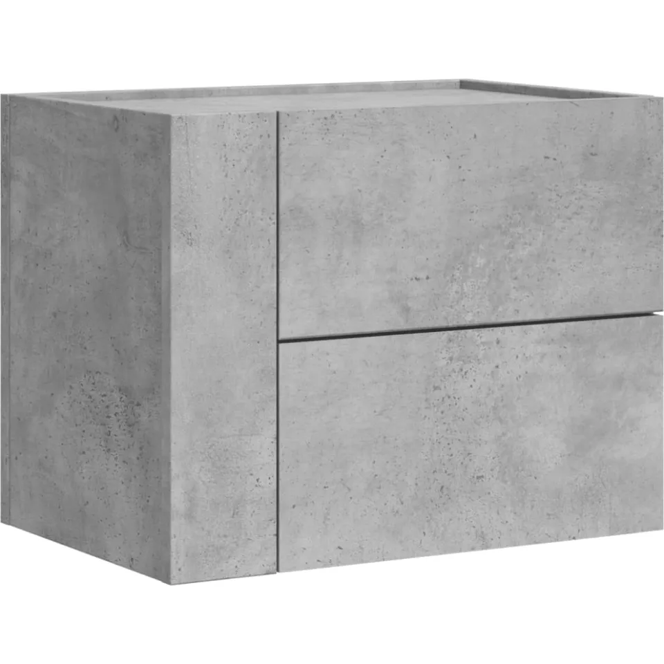 vidaXL Nachtkastje wandgemonteerd 45x30x35 cm betongrijs grijs