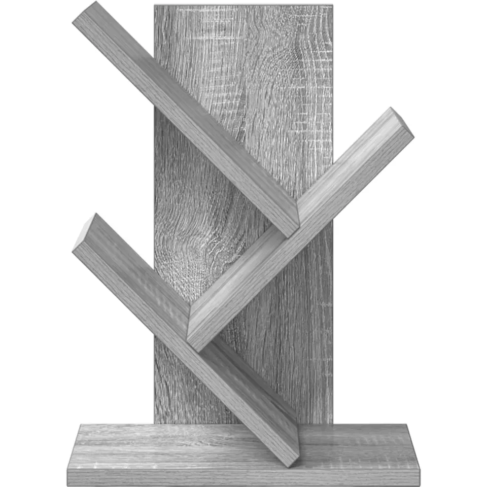 vidaXL Boomvormige boekenplank met 3 planken 30 x 18 x 40 cm grijs, foto 4