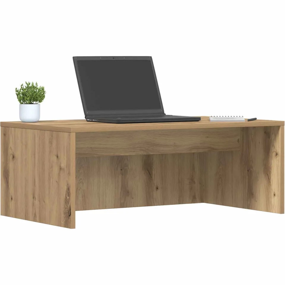 vidaXL Wandbureau Artisan Eiken 80 x 45 x 30 cm Bewerkt hout Bruin