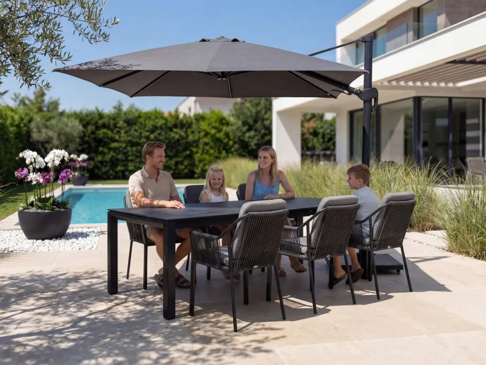 Tierra Outdoor Liv dining tuinstoel stapelbaar grijs, foto 4