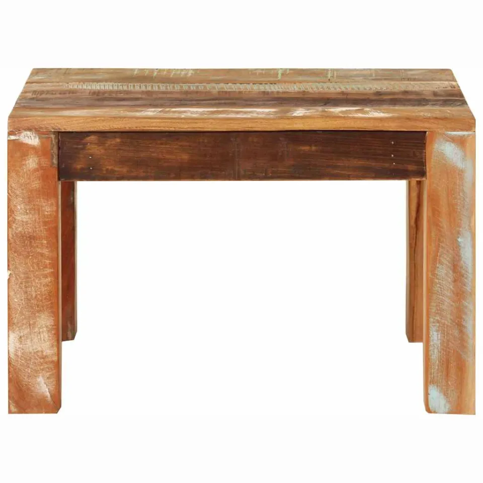 vidaXL Salontafel 55x55x35 cm massief gerecycled hout Meerkleurig