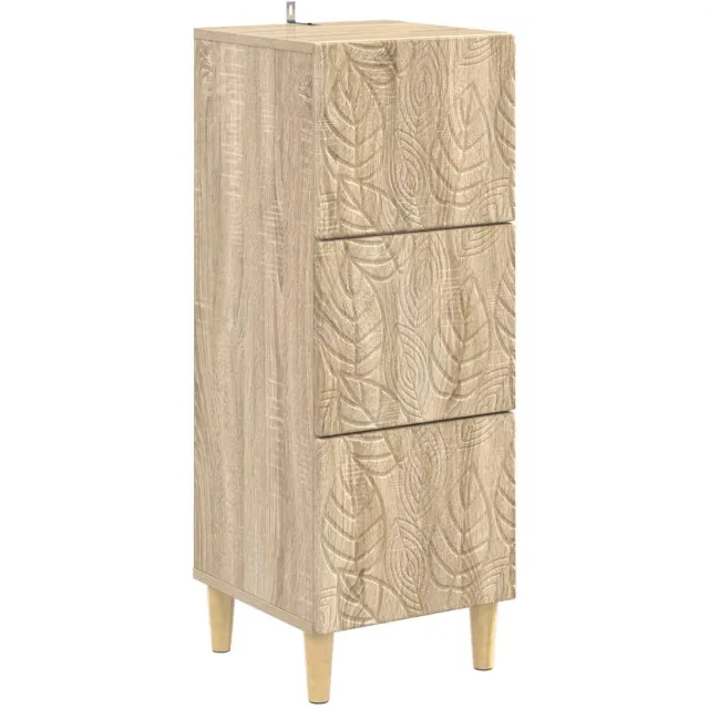 vidaXL Ladekast - 33 - x - 34,5 - x - 90 - cm - Bewerkt - hout - Sonoma - Eiken Sonoma Eiken