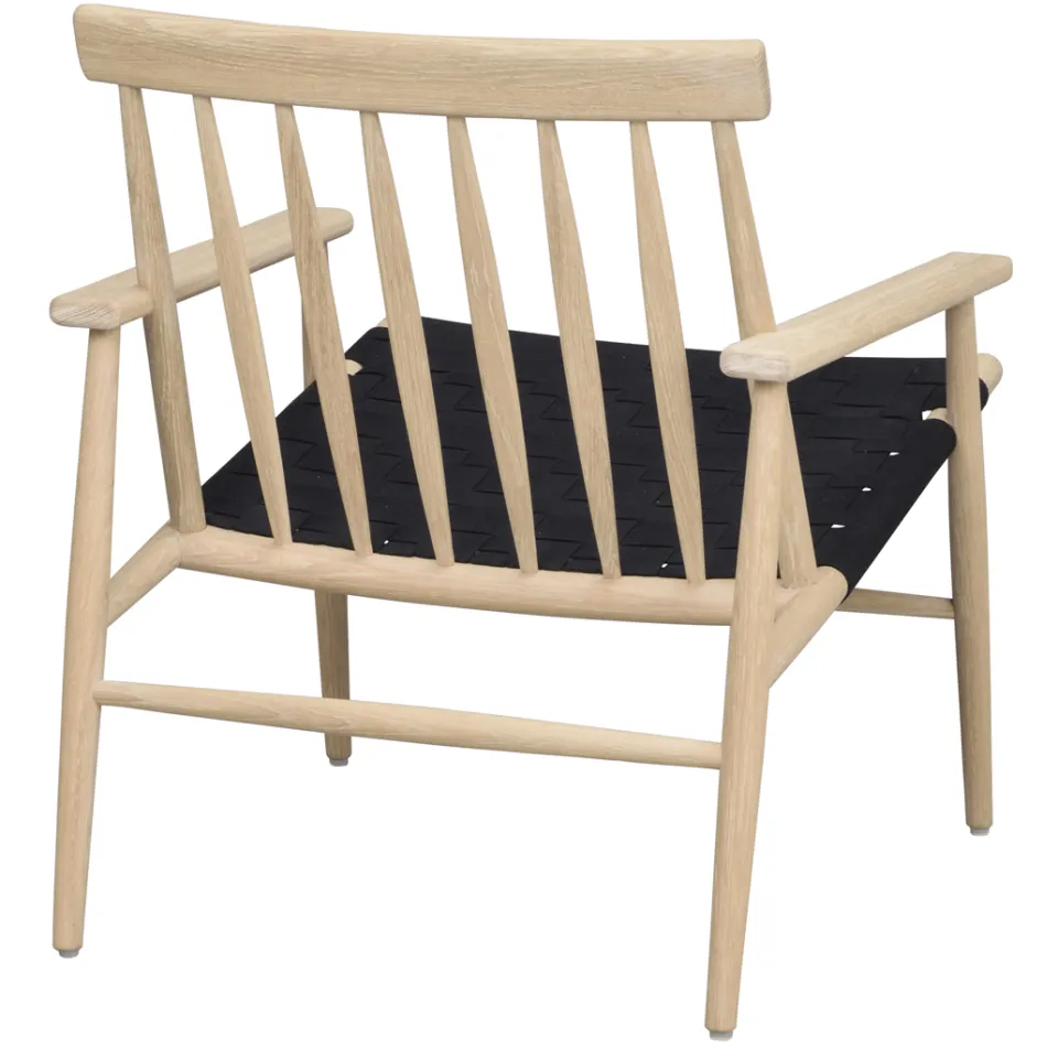 Rowico Home Canwood houten fauteuil whitewash - zwarte zitting, foto 4