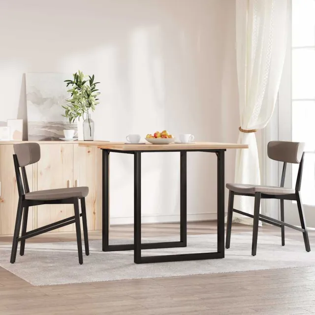 vidaXL Eettafelpoten O-frame 60x60x73 cm staal Zwart