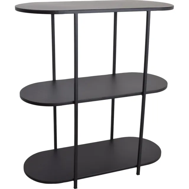 LOFT42 Oval Sidetable - Zwart - metaal - 77x70x30