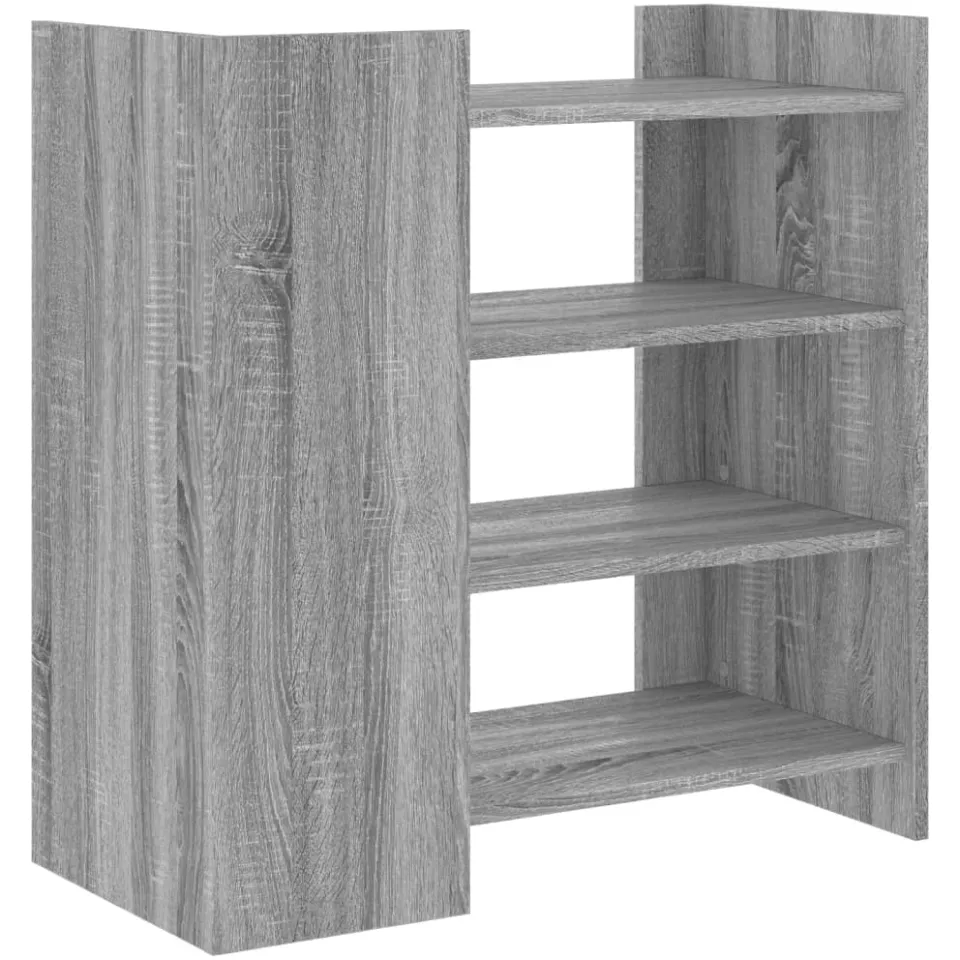 vidaXL Dressoir 73,5x35x75 cm bewerkt hout grijs sonoma eikenkleurig, foto 4