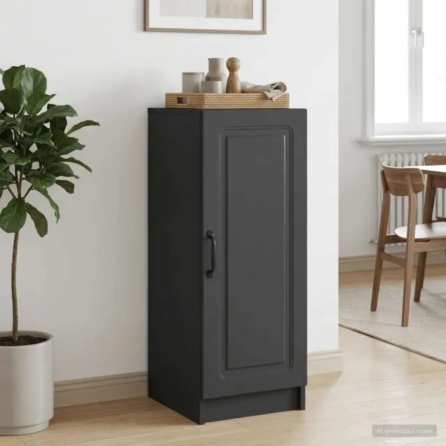 vidaXL Dressoir Zwart 33 x 34,5 x 87 cm Bewerkt hout, foto 2