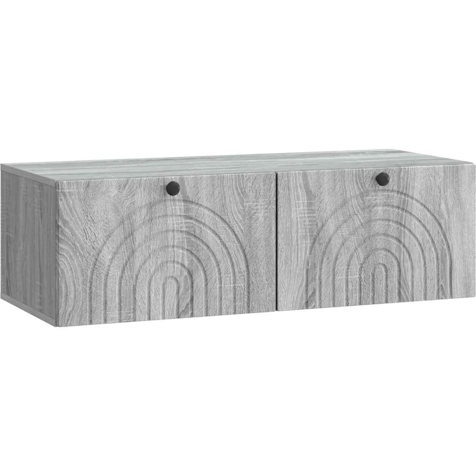 vidaXL Wandbeugel TV-kast Grijs sonoma 99 x 41 x 30 cm Bewerkt hout, foto 3