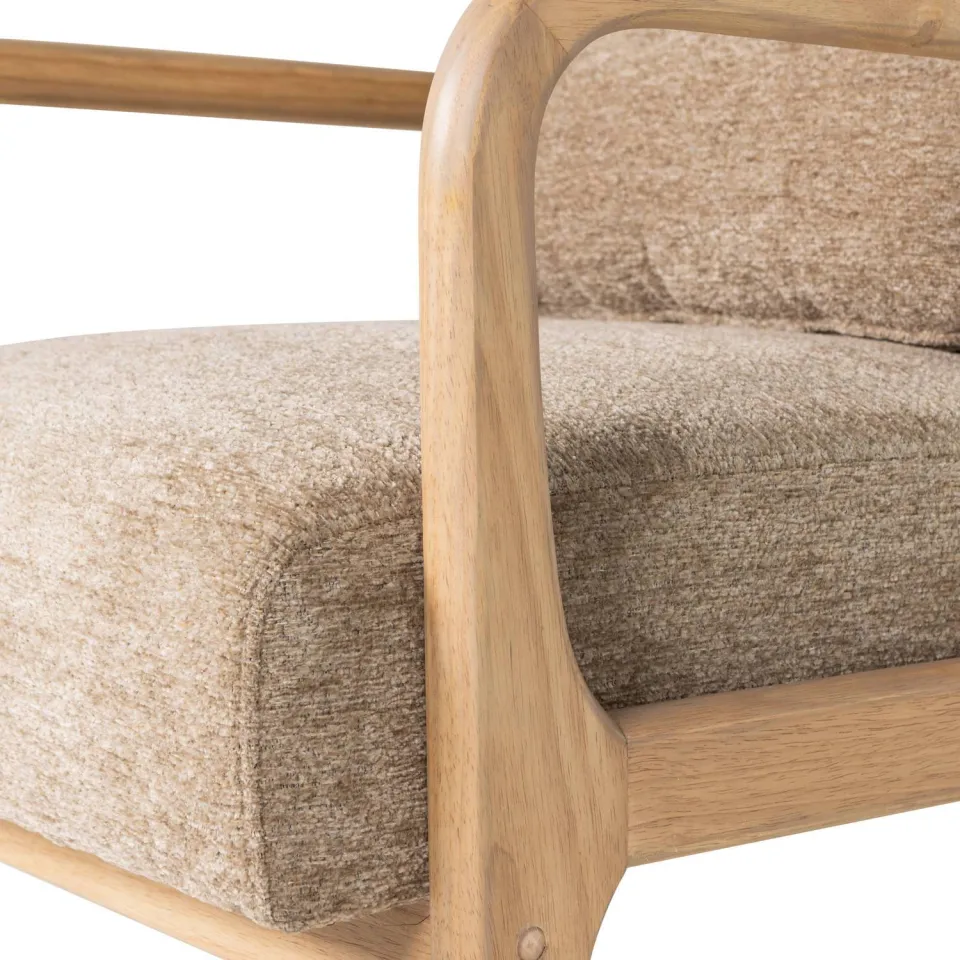 WOOOD Mark Fauteuil - Chenille - Zand - 75x67x82, foto 5