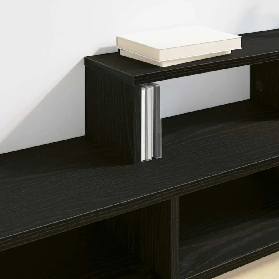 vidaXL TV-stand 120x25x28,5cm Bewerkt hout zwart, foto 4