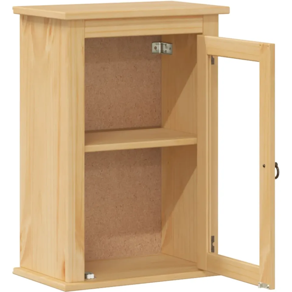 vidaXL Badkamerwandkast Corona 45x27x64,5 cm massief grenenhout Bruin