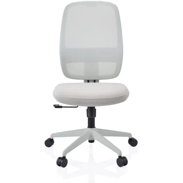 Bureaustoel / draaistoel Minoro W zitting stof / rugleuning netstof wit / taupe hjh OFFICE