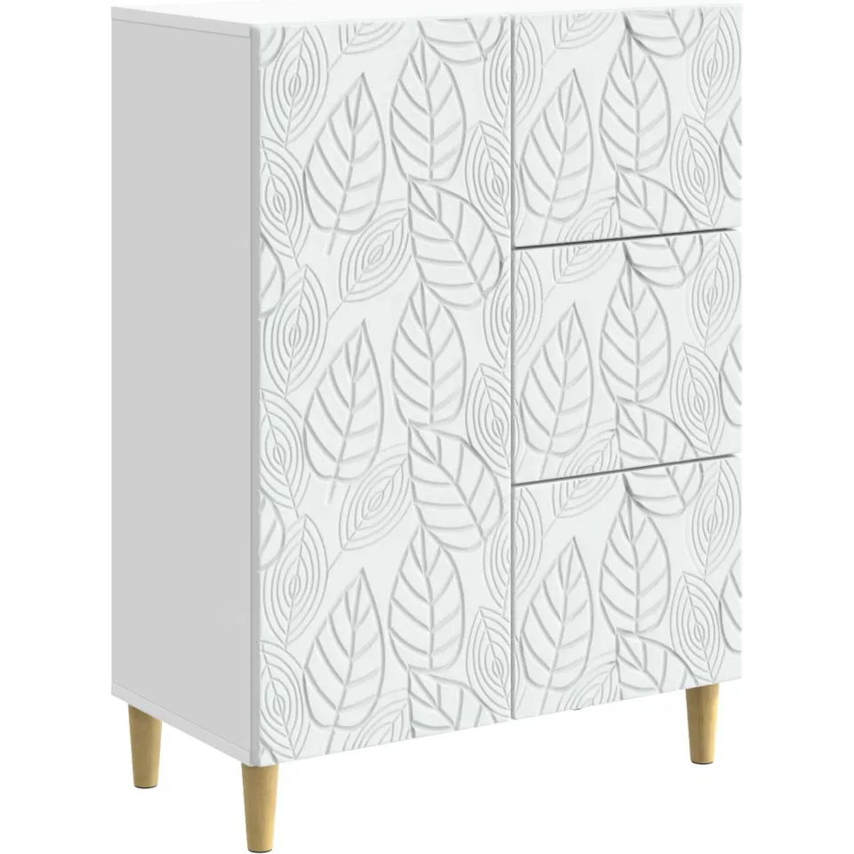 vidaXL Dressoir Wit 66 x 34,5 x 90 cm Bewerkt hout