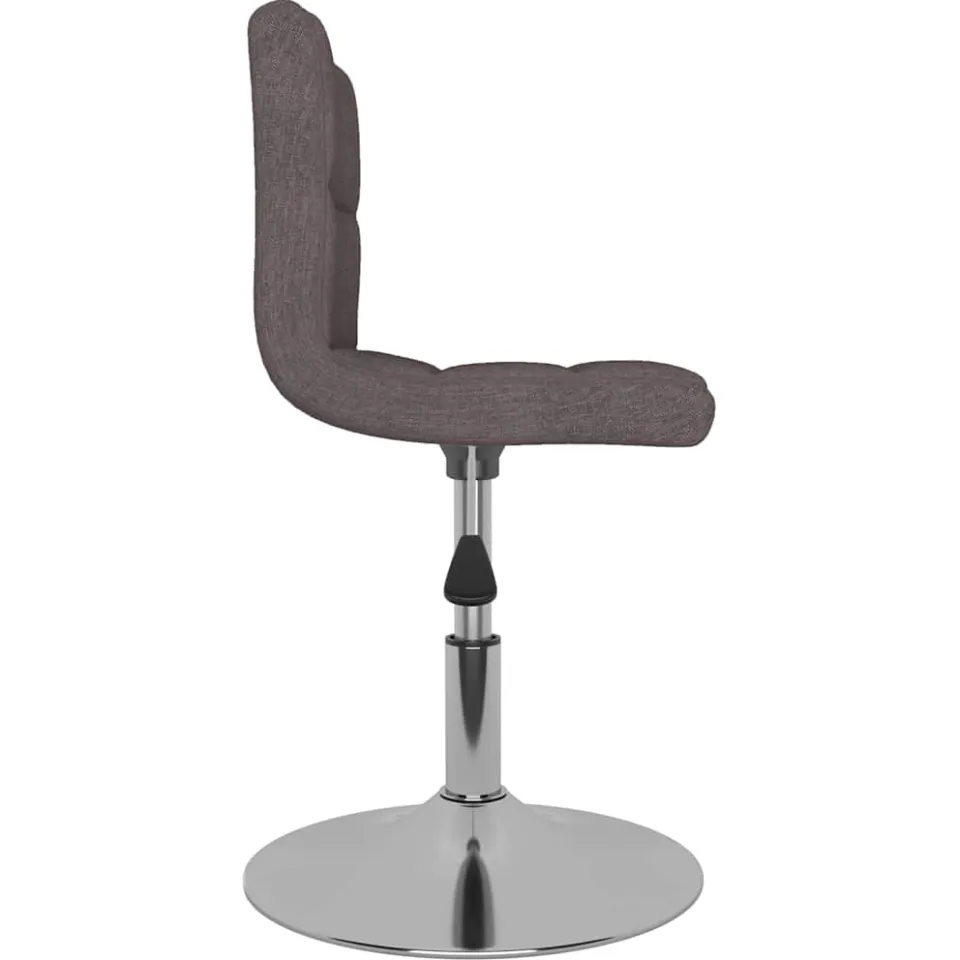 vidaXL Eetkamerstoel draaibaar stof taupe, foto 3