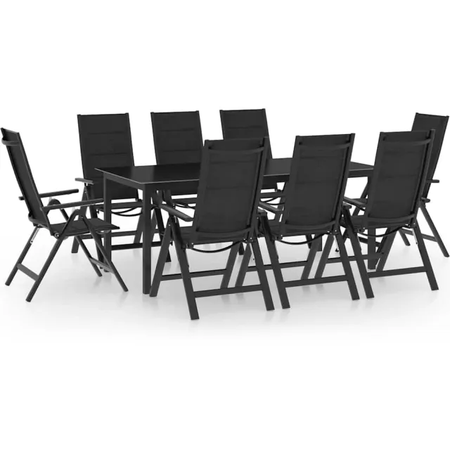 vidaXL 9-delige Tuinset aluminium antracietkleurig, foto 2