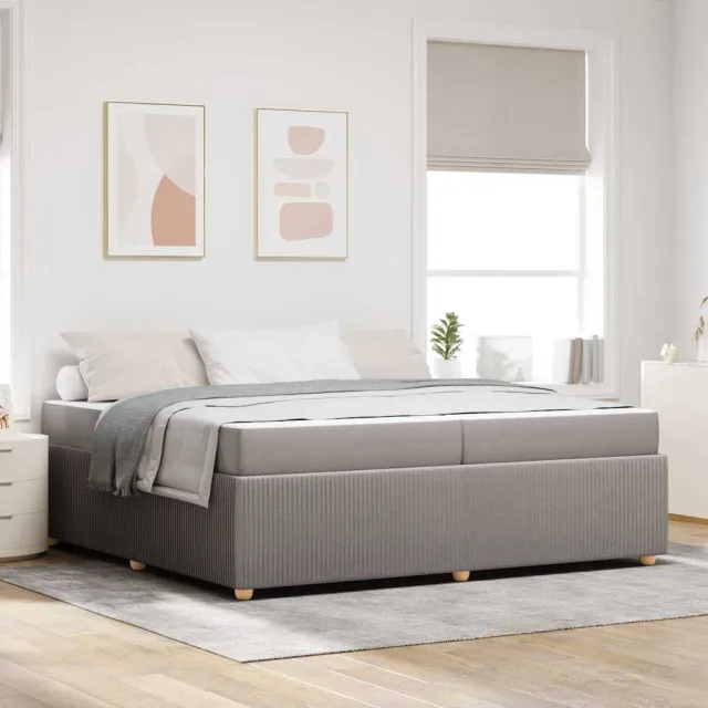 vidaXL Bedframe Taupe 200 x 200 cm Stof