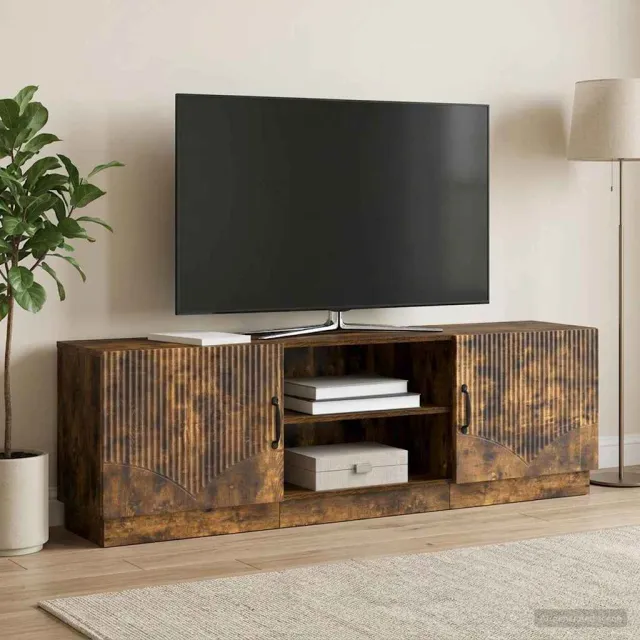 vidaXL Tv-meubel 150 x 31 x 47 cm Gerookt eiken Bewerkt hout, foto 2