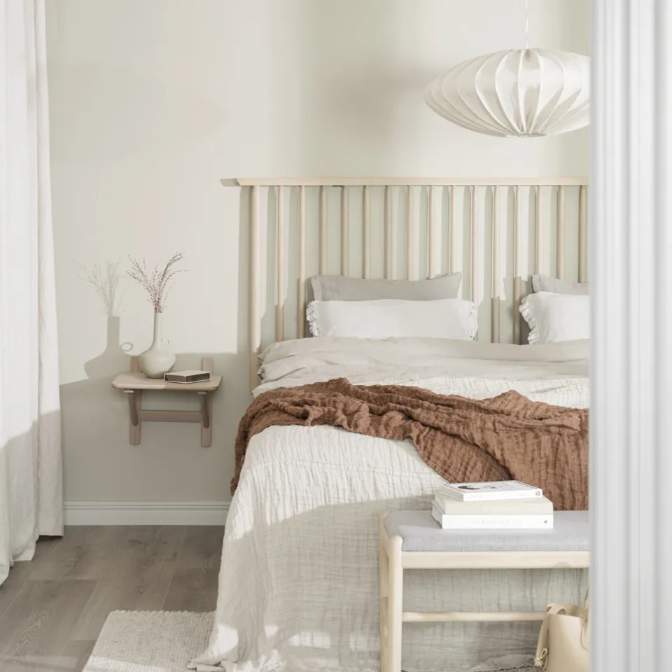 Rowico Home Camrose houten nachtkastje whitewash, foto 3