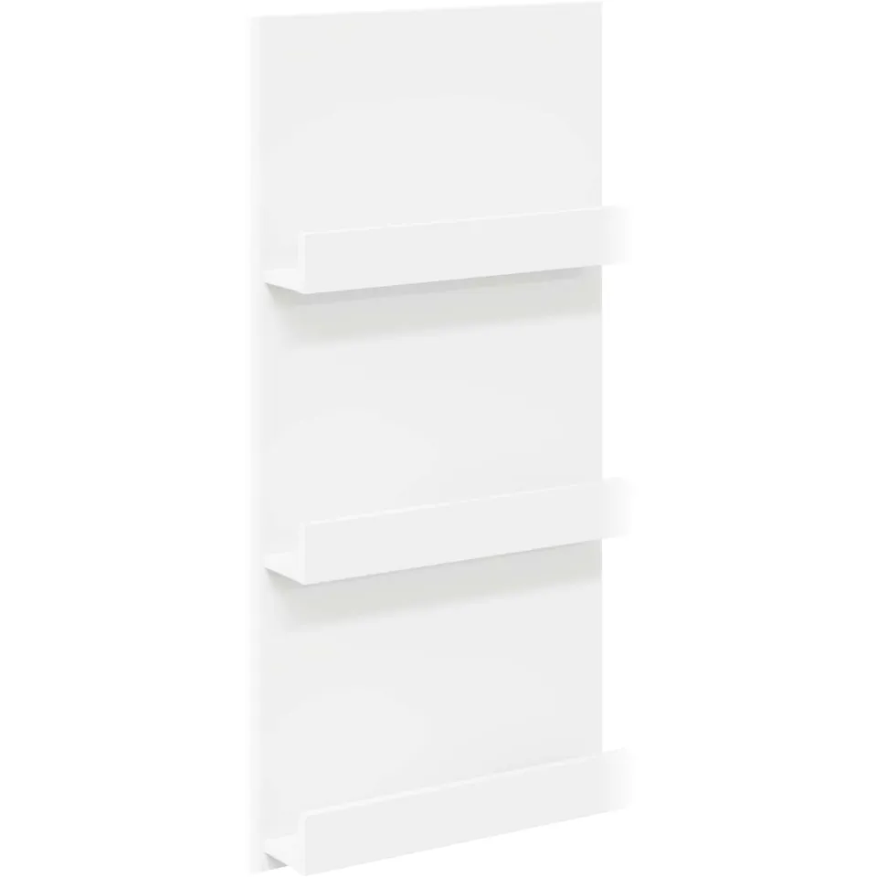 vidaXL Tijdschrift Rek met plank Wit 51 x 11 x 102 cm Bewerkt hout, foto 3