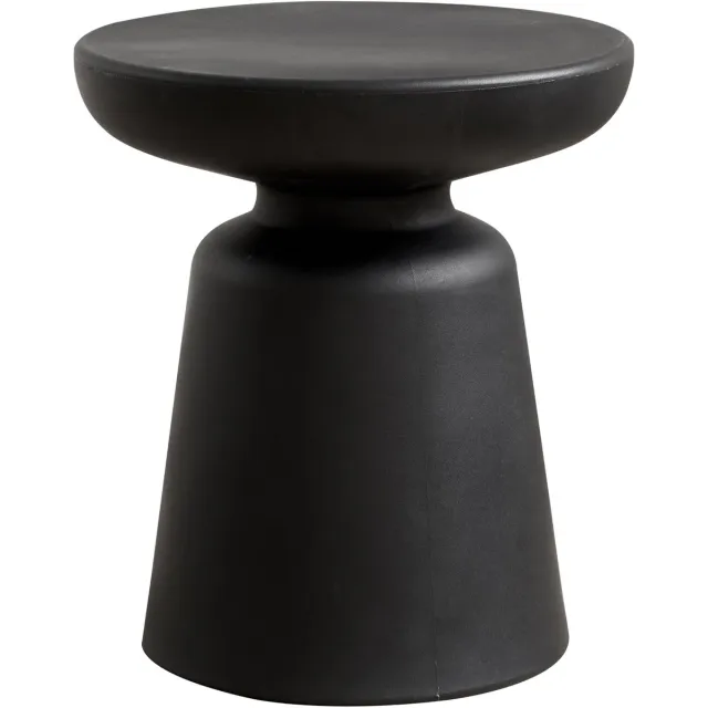 en.casa Bijzettafel Posio ronde salontafel 40 cm zwart [en.casa]