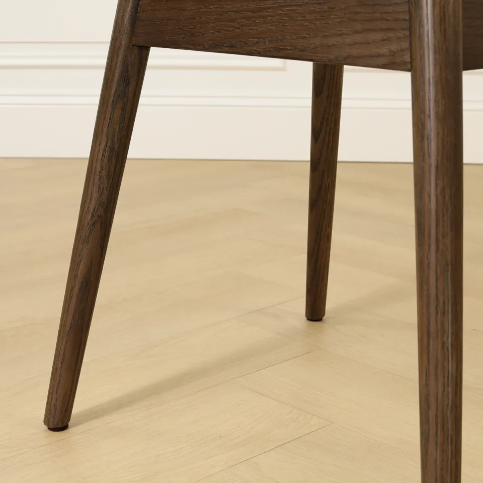 Nolon Nio-Eef eetkamerstoel beige - walnoot houten onderstel, foto 5