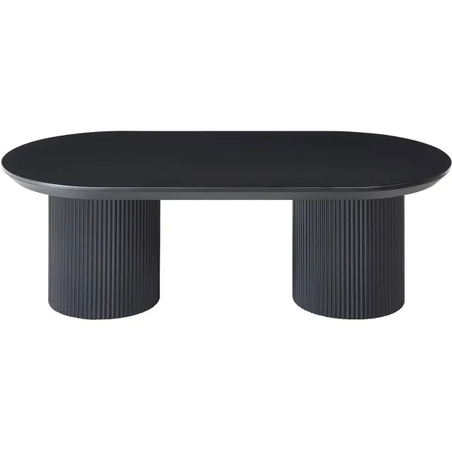 Vente-unique Salontafel van MDF - Zwart - LORIMILA