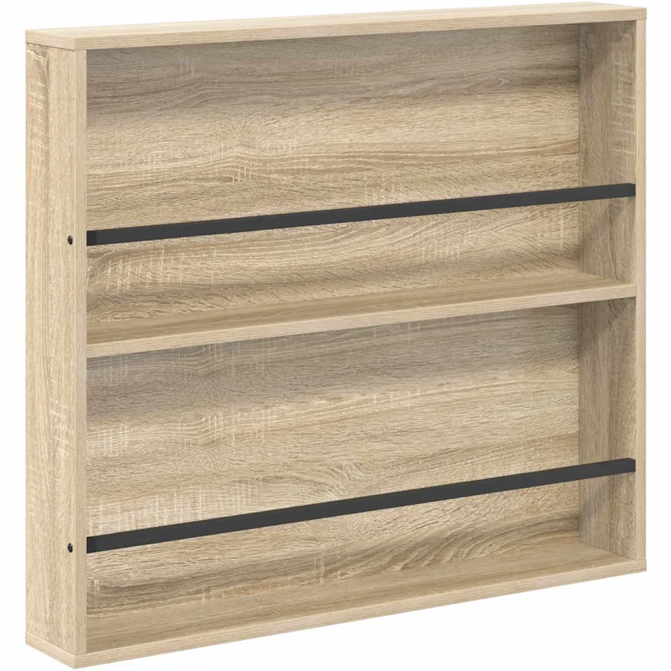 vidaXL Tijdschrift Rek Sonoma Eiken 80 x 12 x 70 cm Bewerkt hout, foto 3