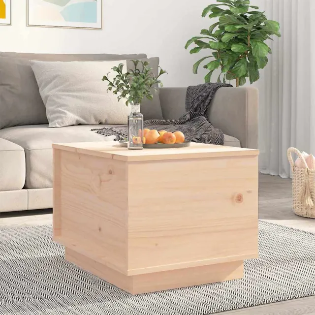 vidaXL Salontafel 40x50x35 cm massief grenenhout bruin, foto 2
