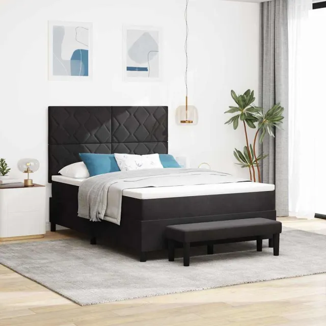 vidaXL Boxspring bed met hoofdeinde Zwart 200 x 160 cm Fluweel
