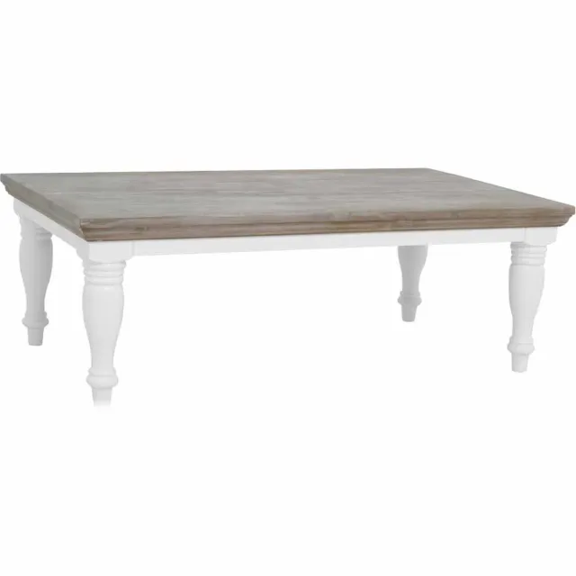 Tower Living Salontafel Fleur Chique - Rechthoek Wit Hout - 130x75x45cm
