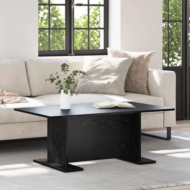 vidaXL Salontafel Zwart eiken 103,5 x 60 x 40 cm Bewerkt hout