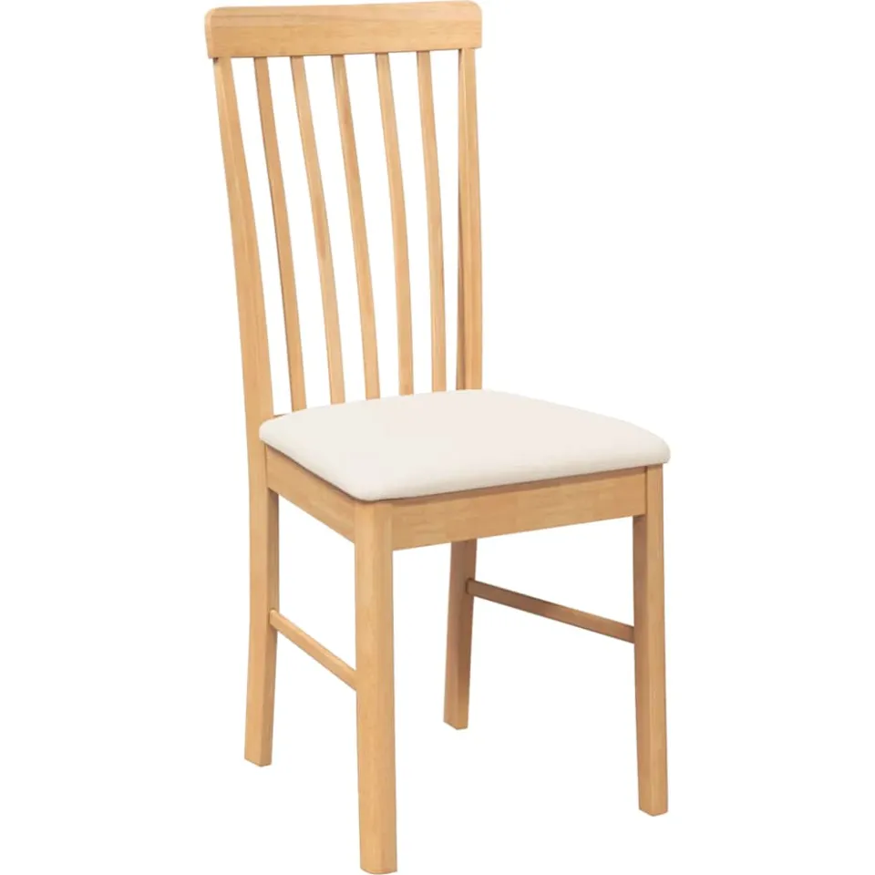 vidaXL Eetkamerstoelen met kussens 2 st massief hout rubber bruin, foto 4