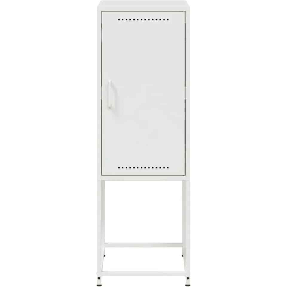 vidaXL Hoge kast 36x39x107 cm staal wit, foto 4