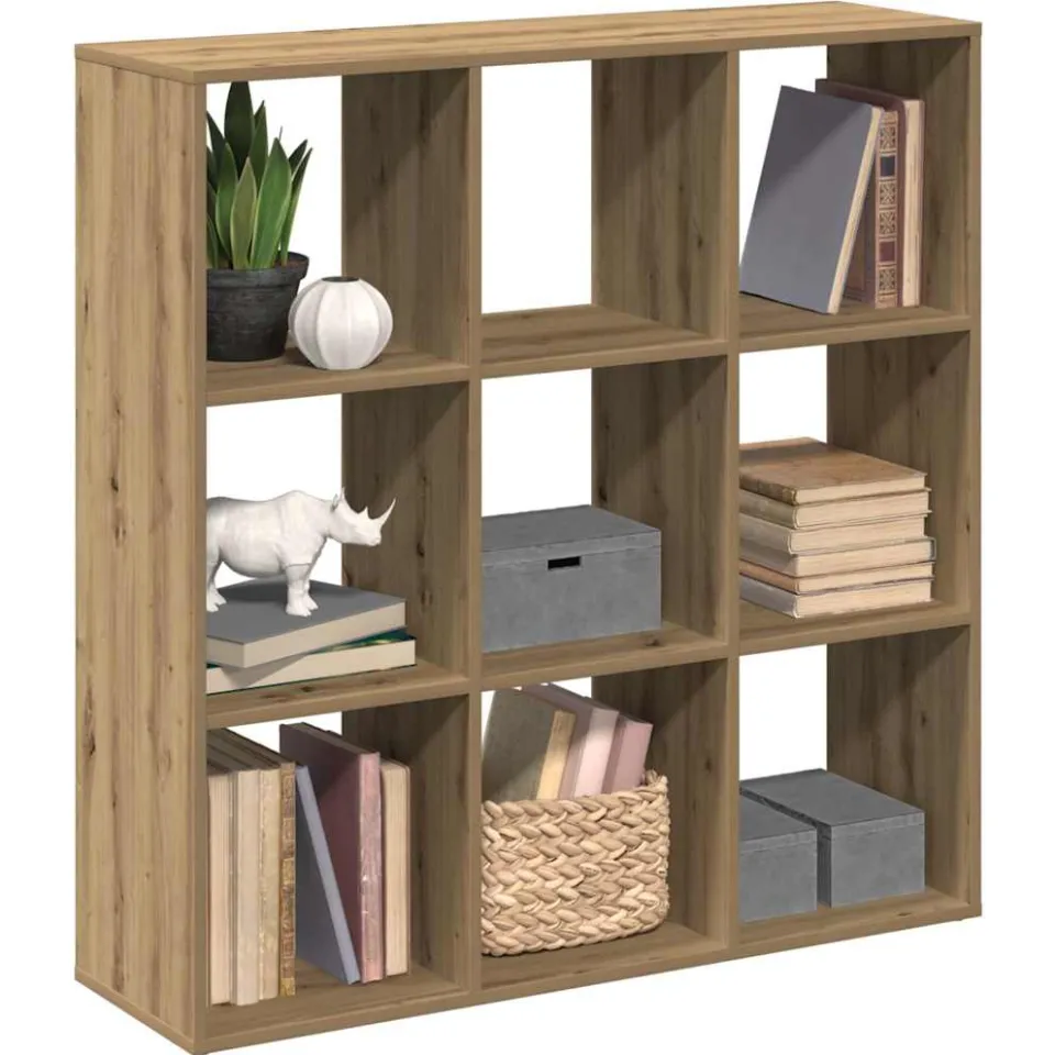 vidaXL Kamerscherm / boekenkast 102x29x103,5 cm hout artisanaal eiken Bruin