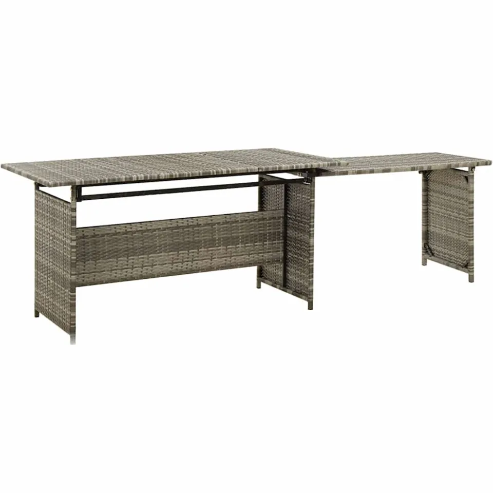 vidaXL 2-delige Loungeset met kussens poly rattan grijs, foto 4