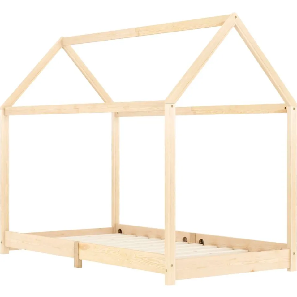 vidaXL Kinderbedframe massief grenenhout 90x200 cm bruin, foto 2