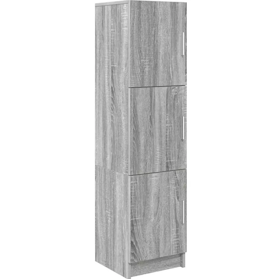 vidaXL Hoge kast Grijs Sonoma 31.5 x 32 x 122.5 cm, foto 3