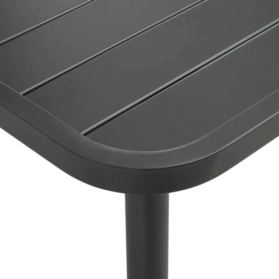 vidaXL Tuintafel 80x80x72 cm staal donkergrijs grijs, foto 4